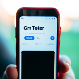 description: an anonymous image of a person holding a smartphone with the gettr app open on the screen, scrolling through a feed of conservative content. the person's face is not visible, and the background is blurred. the image highlights the role of gettr in providing a space for conservative voices to be heard.