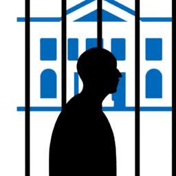 description: an anonymous image featuring a silhouette of a person behind bars, symbolizing the potential limitations faced by felons in running for the presidency.category: white house