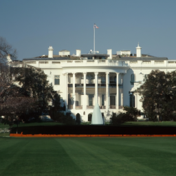 description: an anonymous image of the white house, the official residence of the president of the united states.