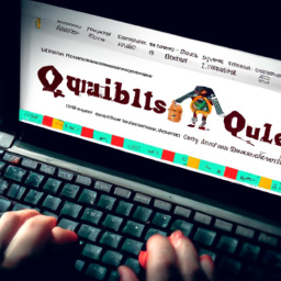 Description: The image shows a person typing on a laptop keyboard while QuillBot's website is open on the screen.