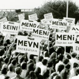 description: an anonymous image depicting a crowd of people cheering and celebrating, with campaign banners and signs displaying the words "steven meiner for mayor" in bold letters.
