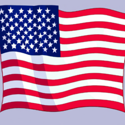 An illustration of the United States’ flag, representing the nation’s commitment to democracy, justice, and freedom.