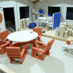 description: an anonymous image of a 3d-printed martian habitat at nasa's johnson space center in houston, with living quarters, a workspace, and a recreation area visible. the habitat is designed to simulate the conditions of a future mars mission, where volunteers will spend a year living in isolation to gather data for nasa's human exploration plans.
