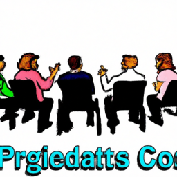 (congress): an image depicting a diverse group of individuals engaged in a lively discussion about political issues, symbolizing the importance of a political party's platform in congress.