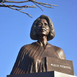 A memorial honoring a woman in Washington, D.C., depicting her inspiring legacy.