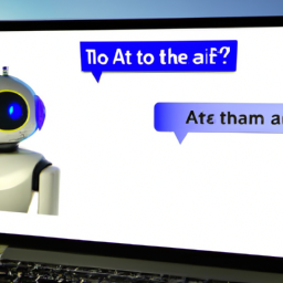 description: an image of a computer screen with a chat window open, showing a conversation between a user and a chatbot named "ai assistant". the chatbot is responding to the user's questions about a product, offering recommendations and answering technical queries.